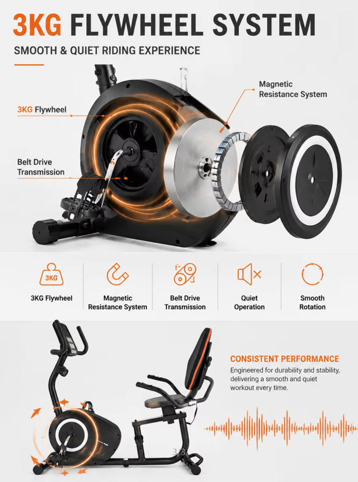 Recumbent Exercise Bike for Home
