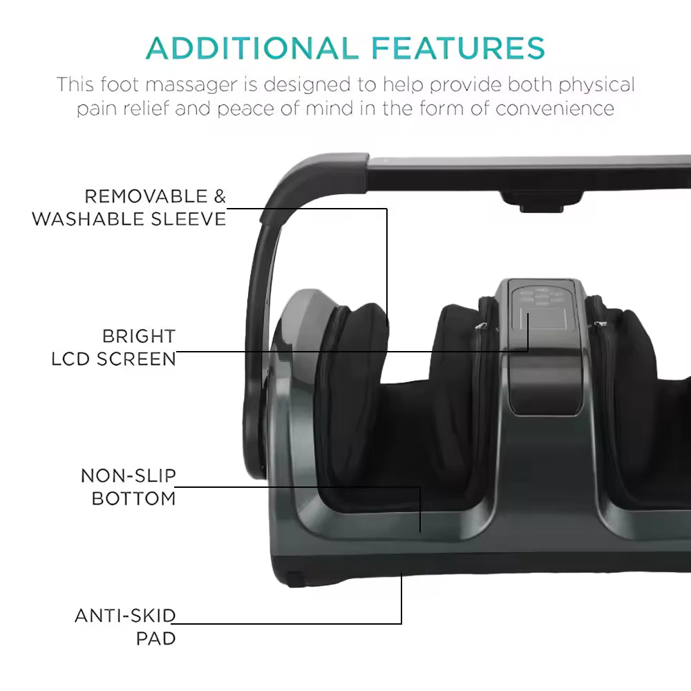 Foldable Handle Shiatsu Foot Massager | Multi-Speed Vibration Massage