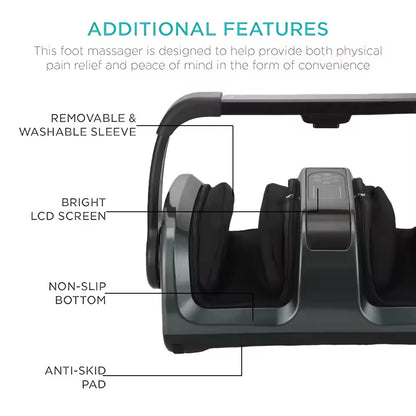 Foldable Handle Shiatsu Foot Massager | Multi-Speed Vibration Massage