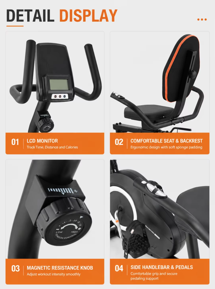 Recumbent Exercise Bike for Home