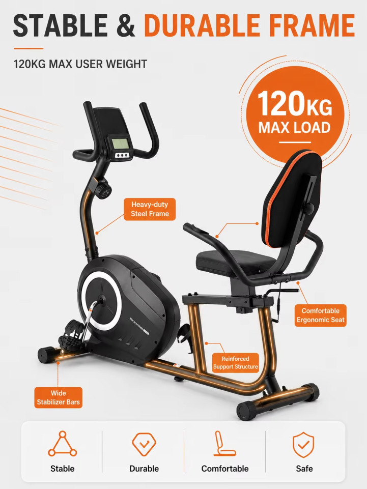 Recumbent Exercise Bike for Home