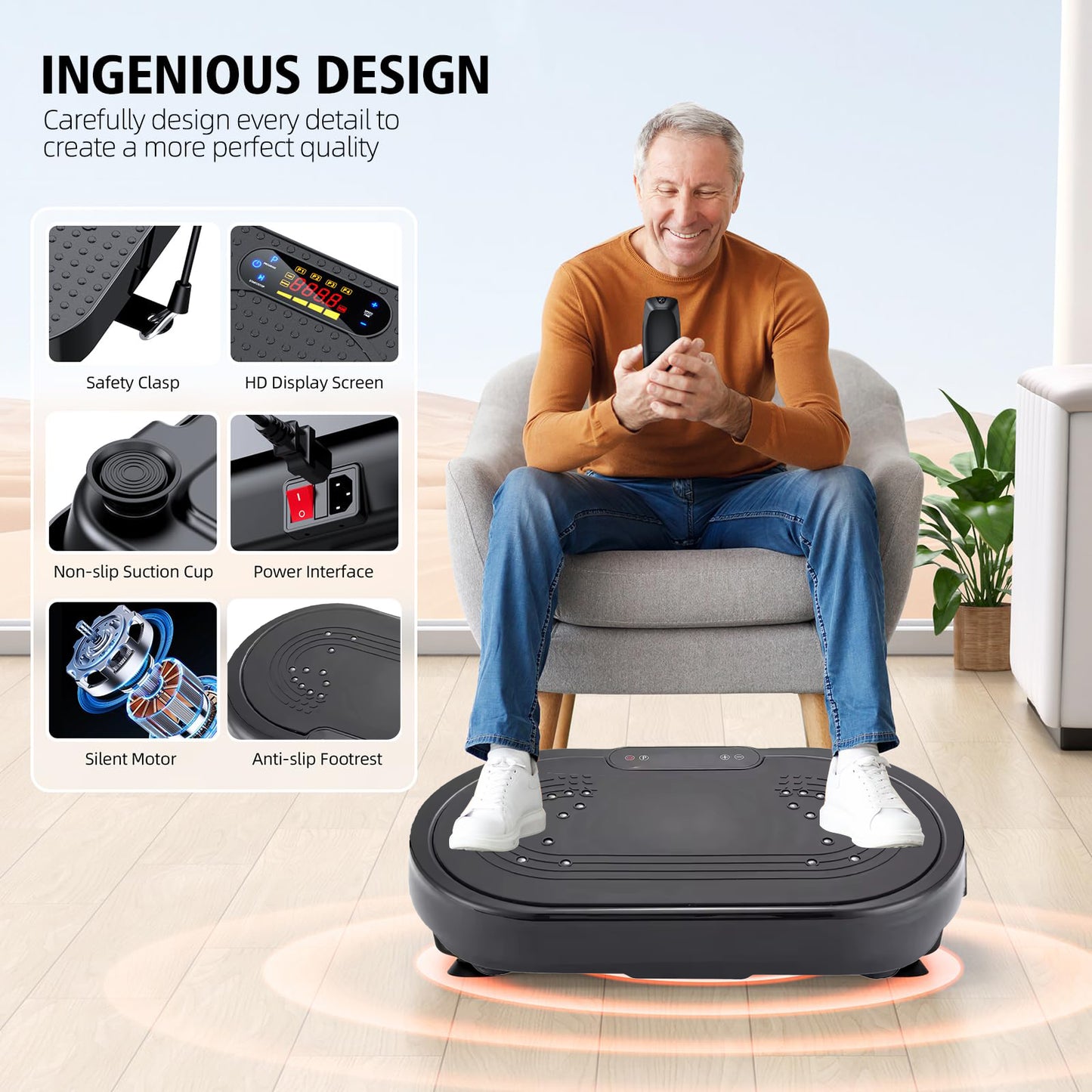 Full Body Vibration Massage Exercise Plate