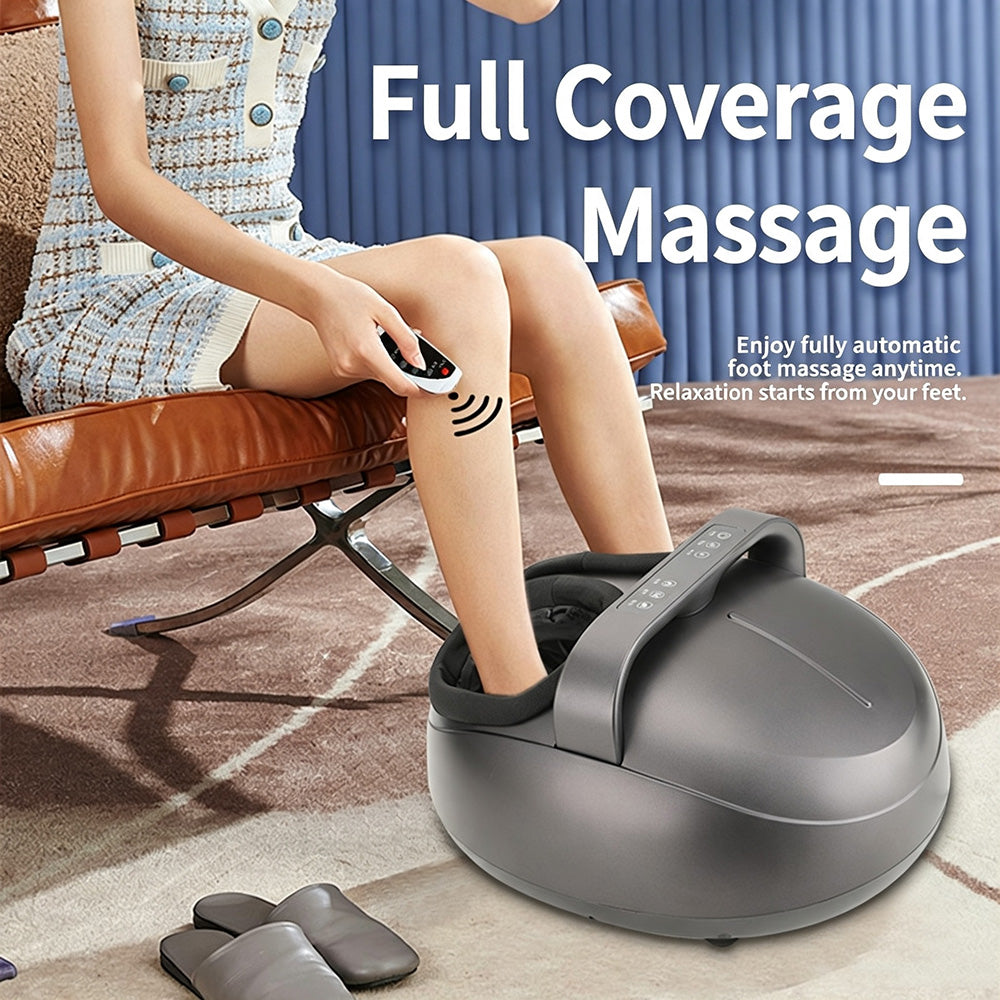 Round Foot Massager with Full Wrapped | Shiatsu Air Compression Massage