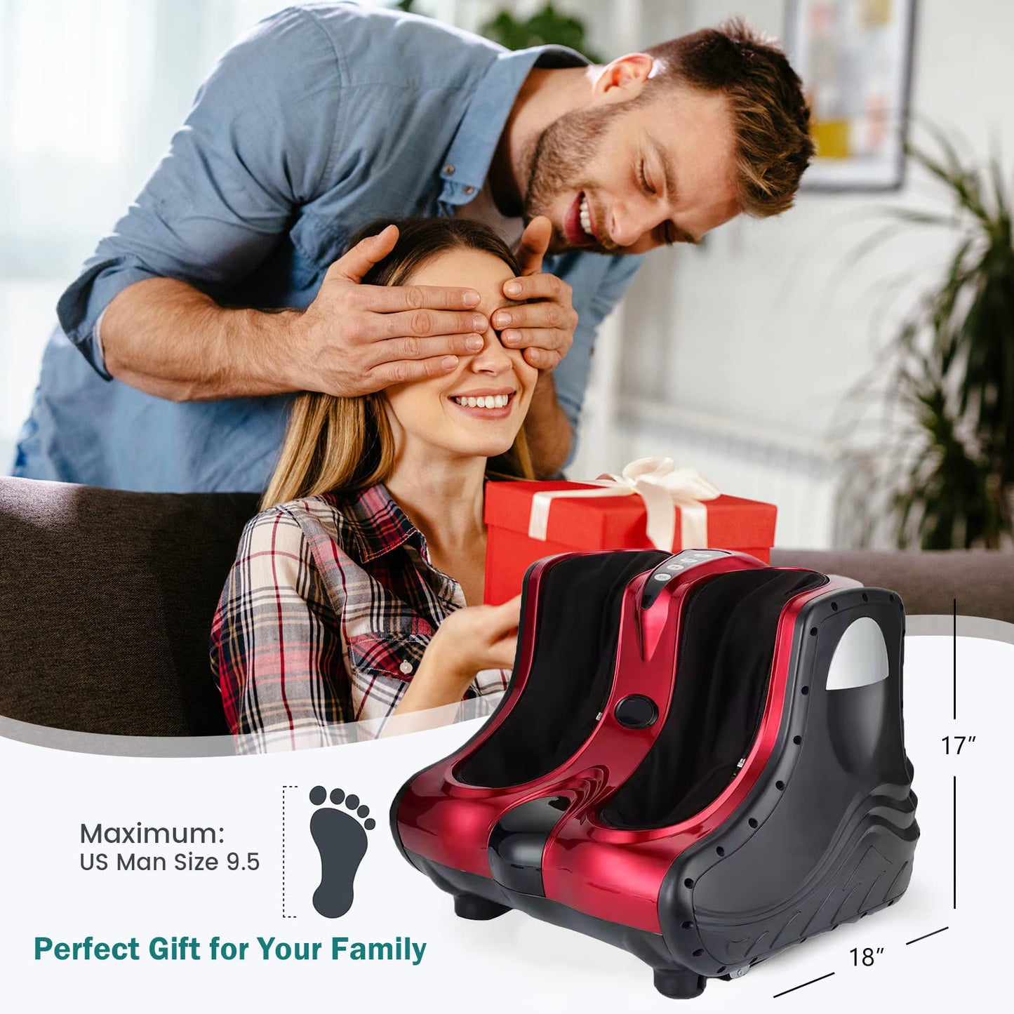 Dual Foot & Leg Massager | Shiatsu Air Compression Massage