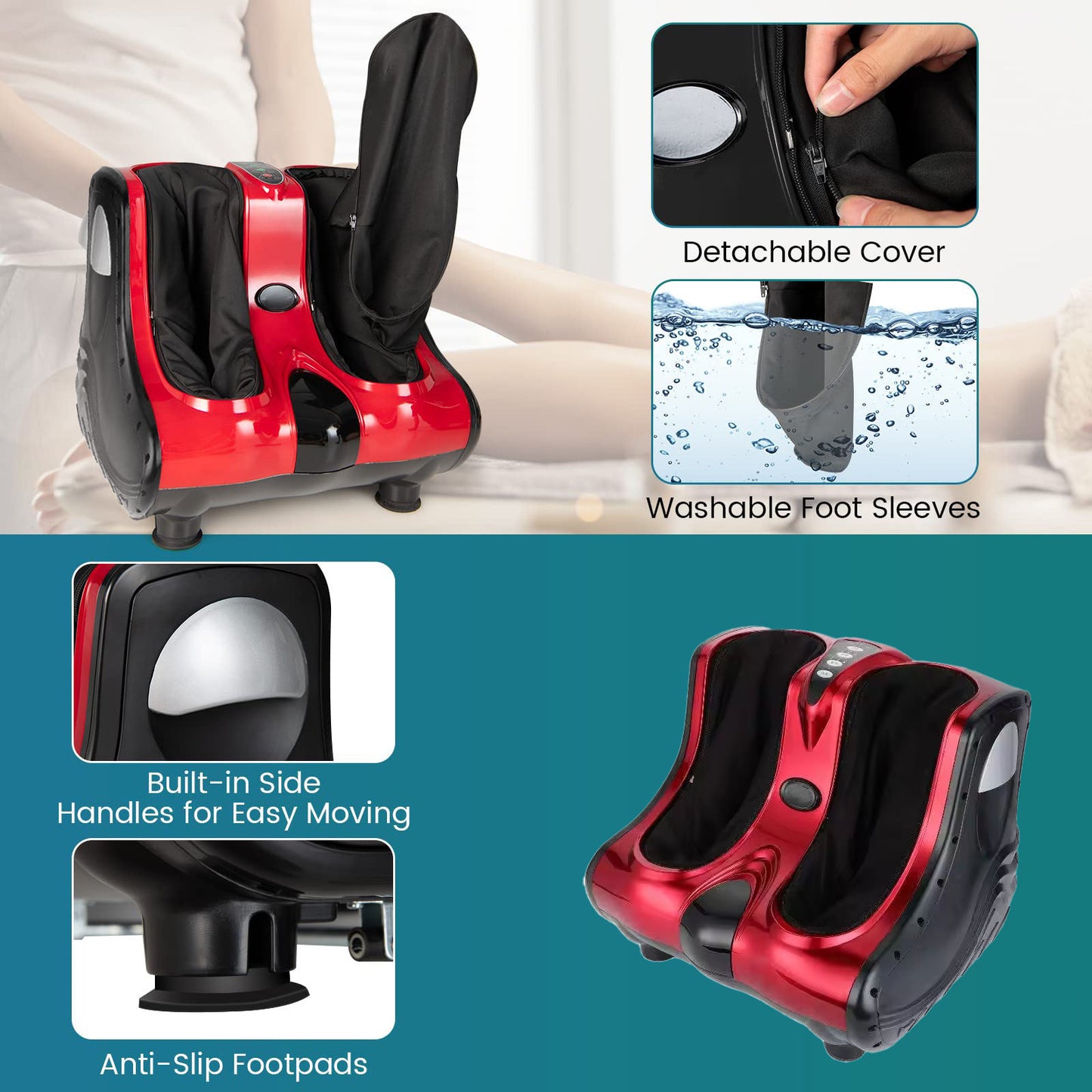 Dual Foot & Leg Massager | Shiatsu Air Compression Massage