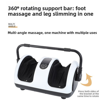 Portable Foldable Foot Massager with Heating Therapy – White
