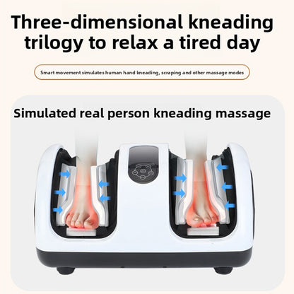 Portable Foldable Foot Massager with Heating Therapy – White