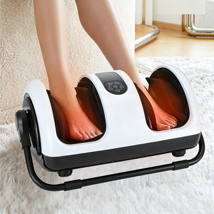 Portable Foldable Foot Massager with Heating Therapy – White